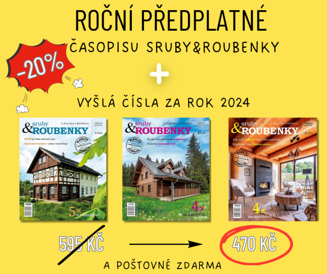 Super letní akce srubyROUBENKY