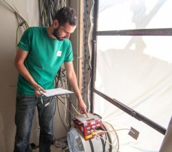 Drevarsky ustav Blower Door test