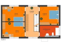 ppůdorys dřevostavby patro