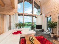 Interiér dřevostavby obývací pokoj