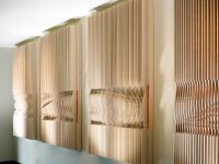 Equinox Walls COLLECT series.4 panels, 3 of each panel.ash, silk, copper leaf.2011