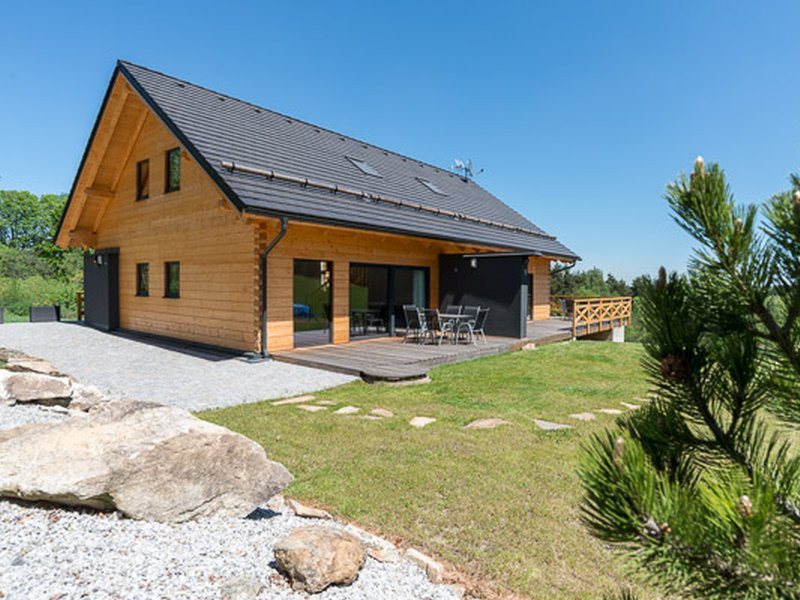 moderní poloroubenka na víkendy dvojdům