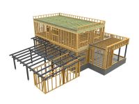 konstrukce dřevostavby lehký dřevěný skelet