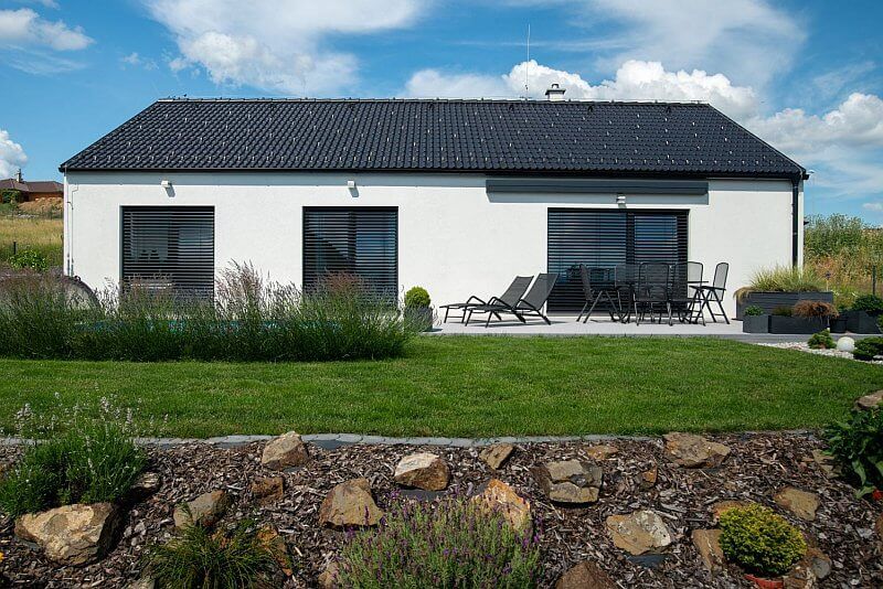 DrevoaStavby.cz | ATRIUM moderní bungalov podle typového projektu Vela 115