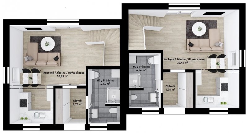 DrevoaStavby.cz | Haas Fertigbau DUO dvojdomy