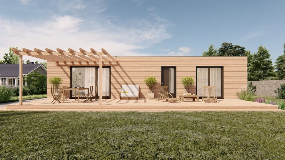 DrevoaStavby.cz | Úsporné bydlení | Modulová dřevostavba 1M