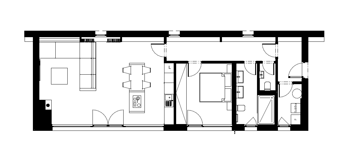 DrevoaStavby.cz Moderní víkendová dřevostavba z CLT panelů půdorys
