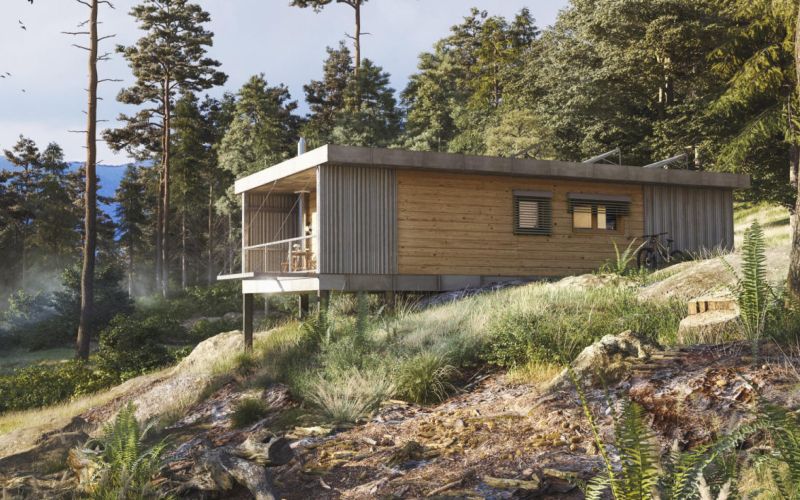 DrevoaStavby.cz Dřevostavba pro seniory Roubenka R2