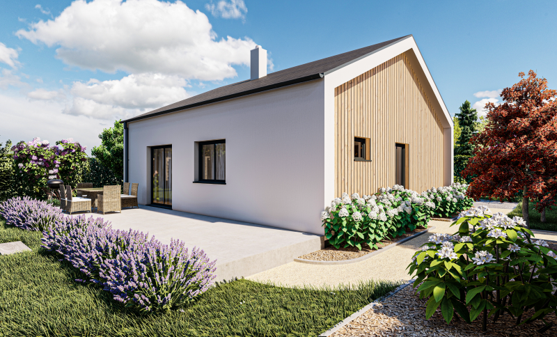 DrevoaStavby.cz Dřevostavba pro seniory VARIO PROFI 73