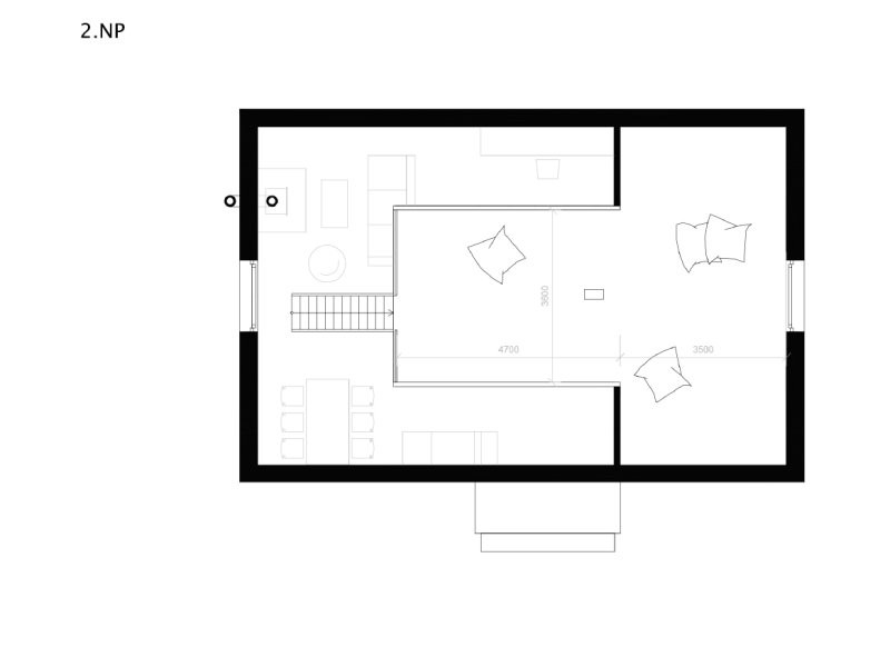 DrevoaStavby.cz Dřevostavba Futura Freestyle k pronájmu DrevoaStavby.cz Dřevostavba Futura Freestyle k pronájmu půdorys 2NP