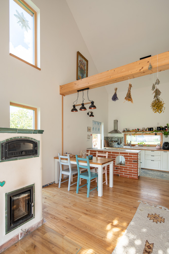 Modulová dřevostavba Otevřený strop