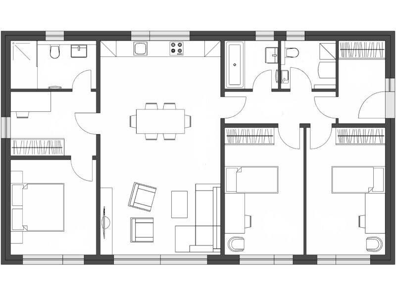 DrevoaStavby.cz | Nízkoenergetická dřevostavba LUCERN 