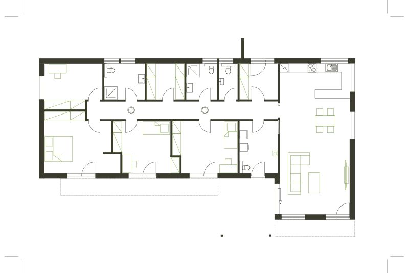 DrevoaStavby.cz | Přízemní dřevostavba ATRIUM