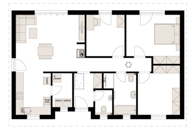 Bezbariérový bungalov MS HAUS