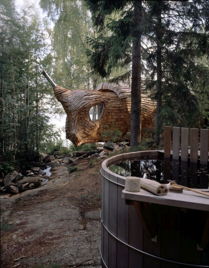 DrevoaStavby.cz | Originální chata na břehu švédského jezera Övre Glav