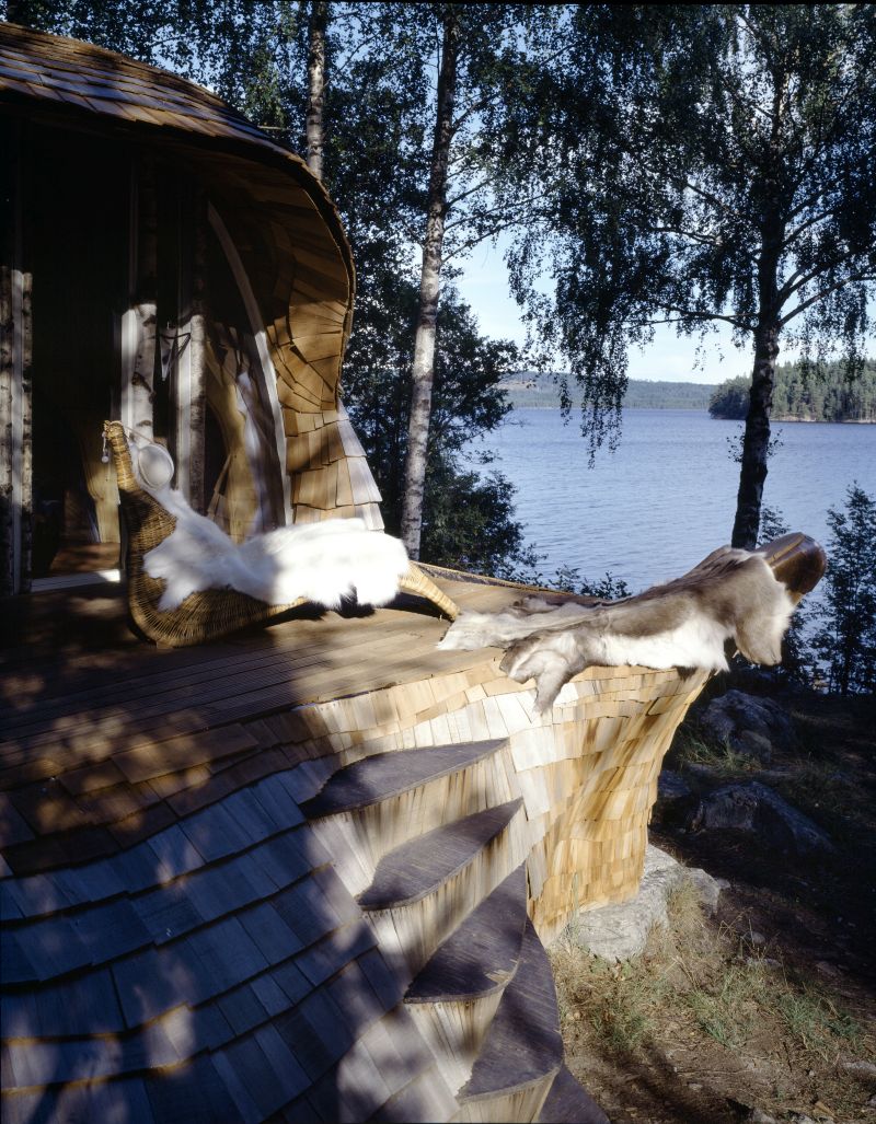 DrevoaStavby.cz | Originální chata na břehu švédského jezera Övre Glav