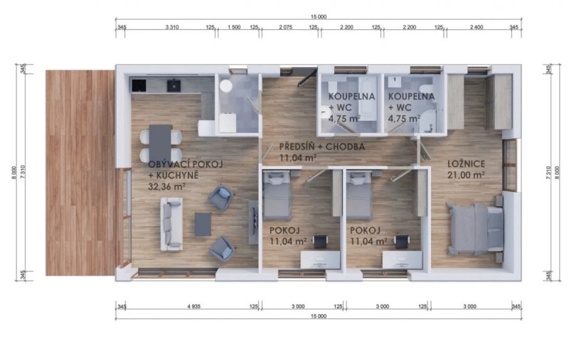 DrevoaStavby.cz | EASY HOMES | typová dřevostavba EASY 113