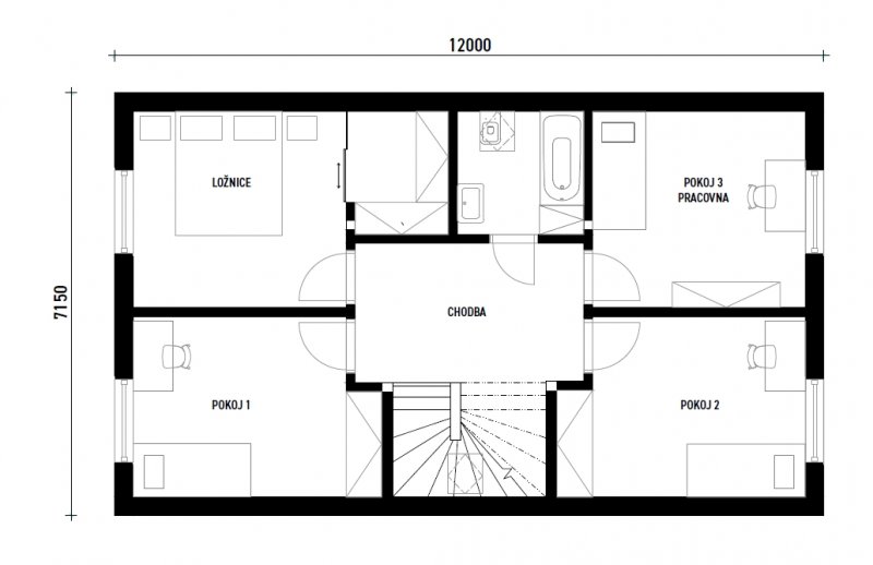 DrevoaStavby.cz | NEMA dřevostavby typový dům Family