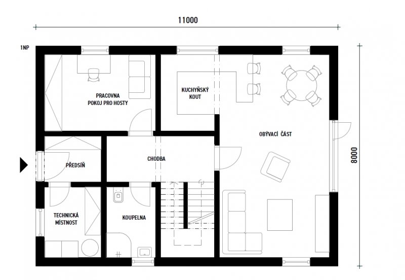 DrevoaStavby.cz | NEMA dřevostavby typový dům Muffin