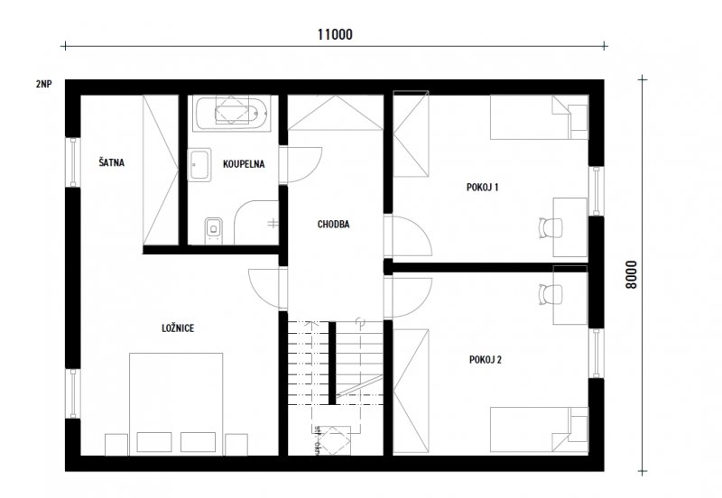 DrevoaStavby.cz | NEMA dřevostavby typový dům Muffin