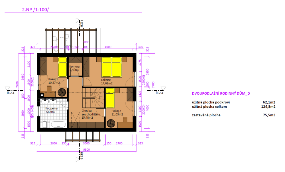 DrevoaStavby.cz | NIDO WOOD (Dvoupodlažní dům D)
