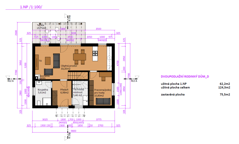 DrevoaStavby.cz | NIDO WOOD (Dvoupodlažní dům D)