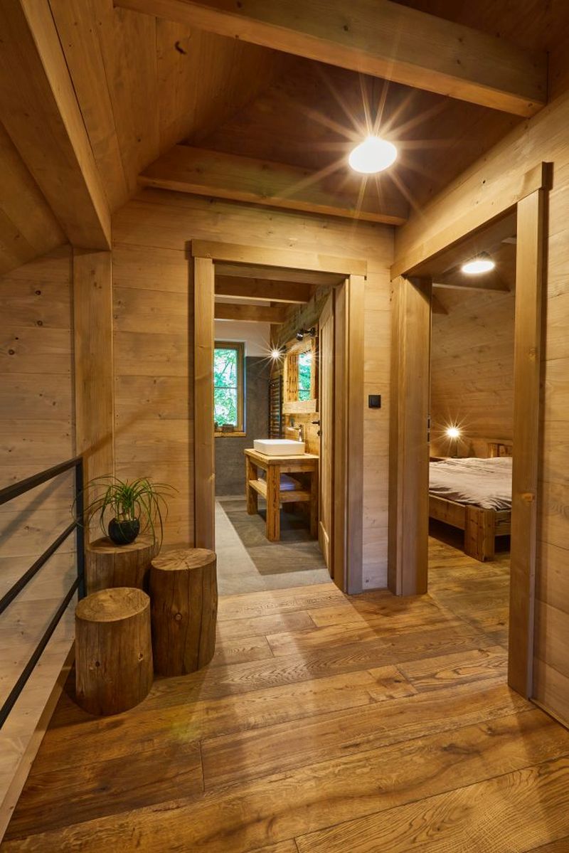 DrevoaStavby.cz | Moderní horská chalupa mezi třemi vzrostlými stromy