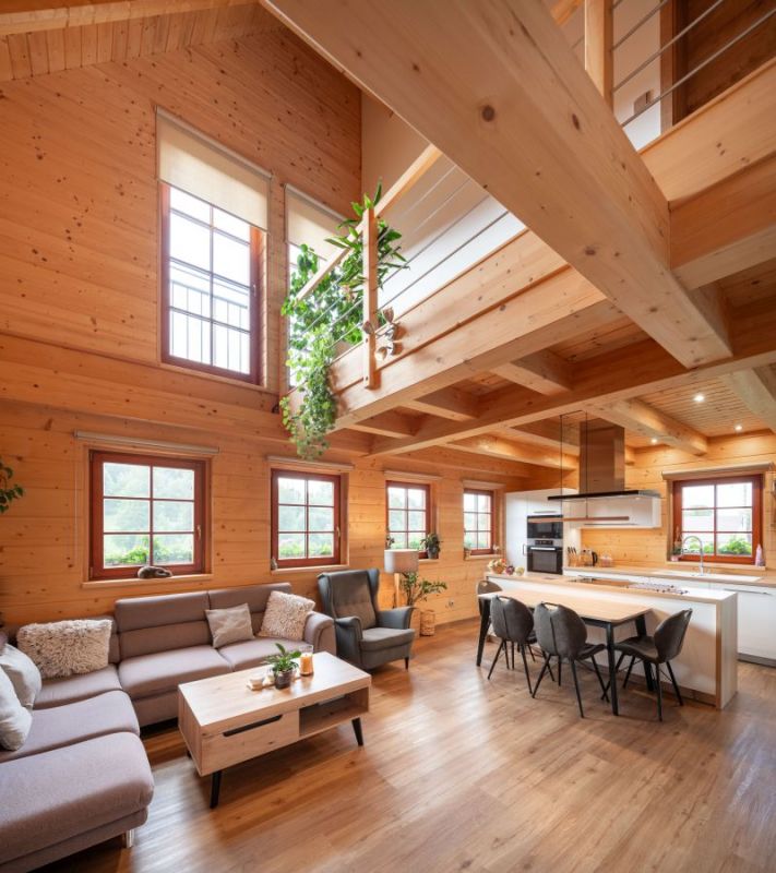 DrevoaStavby.cz Roubenka na louce, kde srnky dávají dobrou noc patro