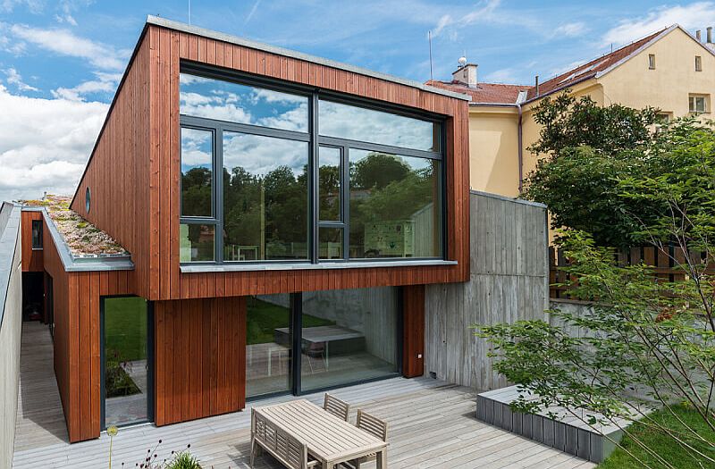 DrevoaStavby.cz | Dřevostavba na úzkém pozemku