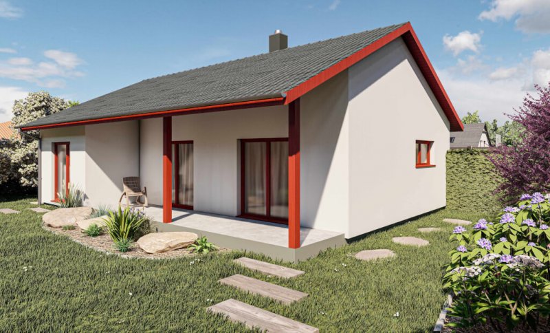 DrevoaStavby.cz | Typová dřevostavba Dorado 75
