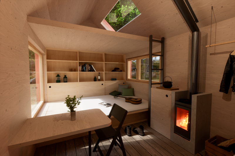 DrevoaStavby.cz | Dřevěná útulna z CLT panelů firmy OK PYRUS DrevoaStavby.cz | Dřevěná útulna z CLT panelů firmy OK PYRUS