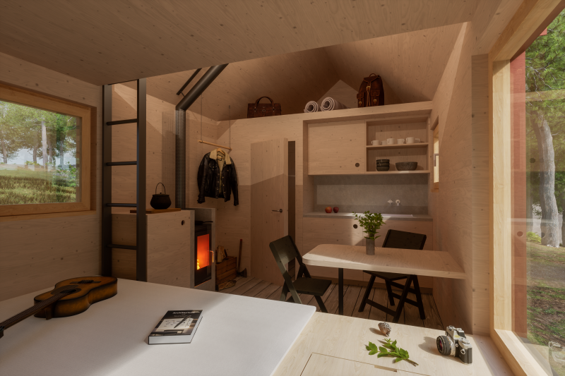 DrevoaStavby.cz | Dřevěná útulna z CLT panelů firmy OK PYRUS DrevoaStavby.cz | Dřevěná útulna z CLT panelů firmy OK PYRUS