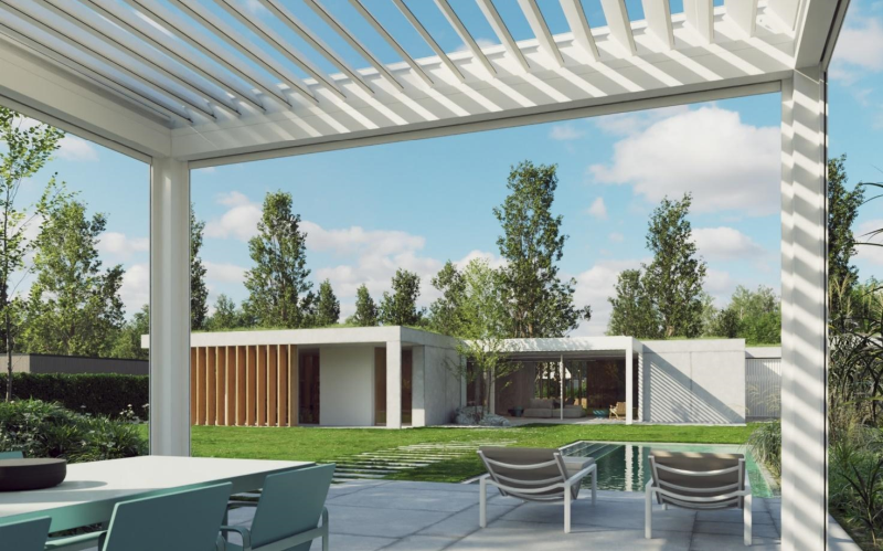 DrevoaStavby.cz | Zahradní hliníková pergola Climax