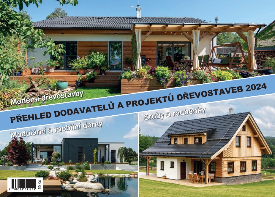 ročenka  PŘEHLED DODAVATELŮ A PROJEKTŮ DŘEVOSTAVEB 2024 na veletrhu FOR PASIV A FOR WOOD zdarma