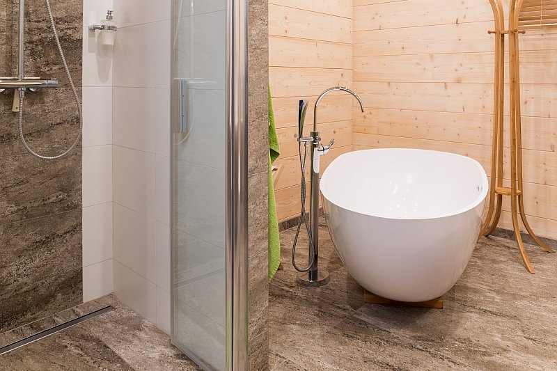 Koupelna v masivní dřevostavbě - zase o kousek blíže k dokonalosti