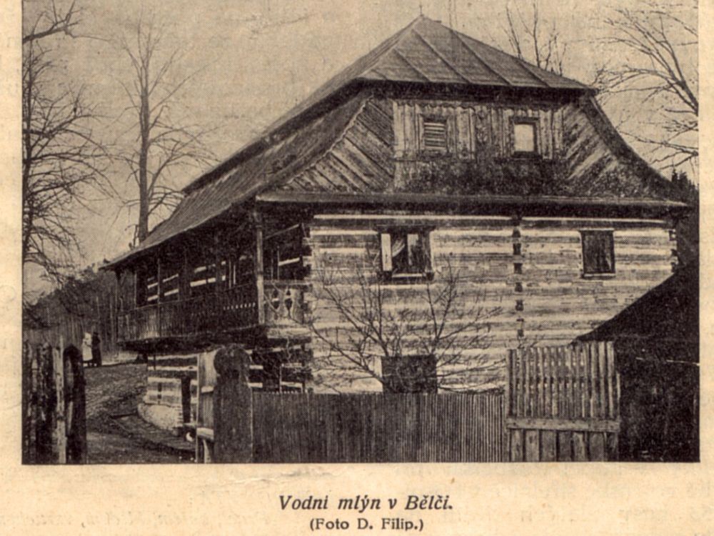 DrevoaStavby.cz | Podoba vodního mlýna v Bělči v historii