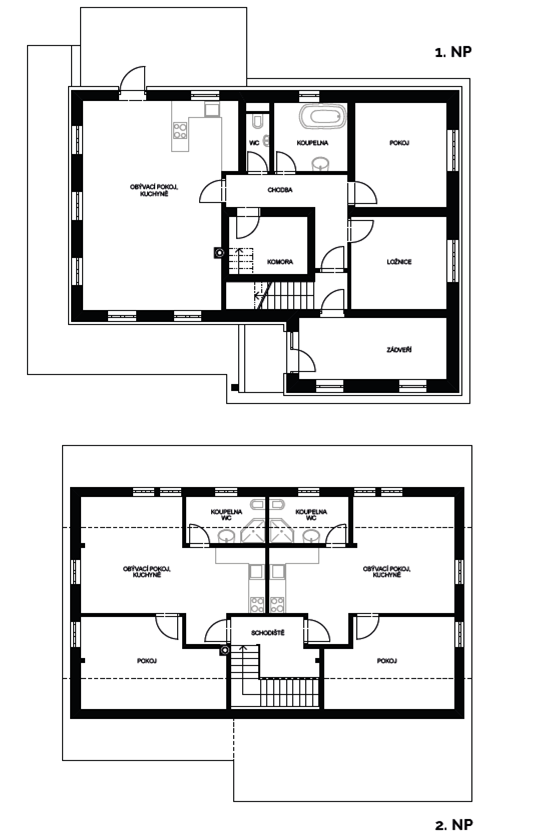 půdorys-klasická-roubenka-Bartoš