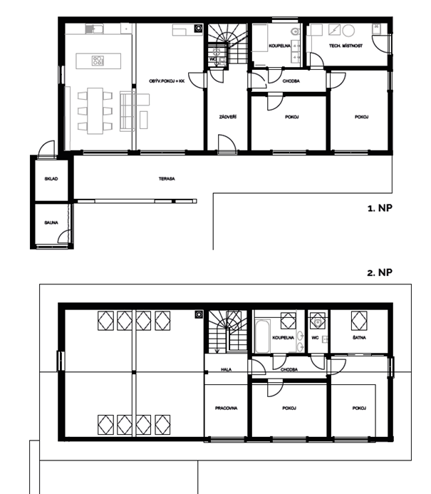 půdorysy-roubenka-Lipno