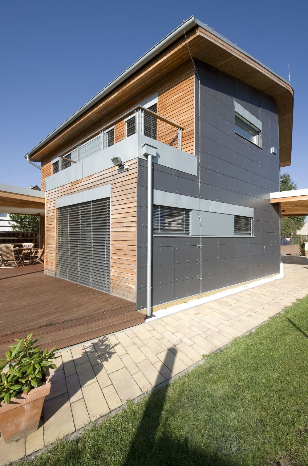 Fasáda z vláknocementu Swisspearl fasáda na dřevostavbě