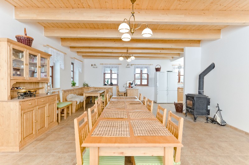 dřevostavba na Šumavě interiér