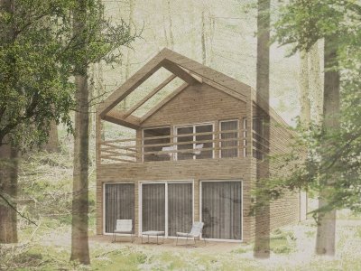 projekt-do-lesa-drevostavba-na-klic