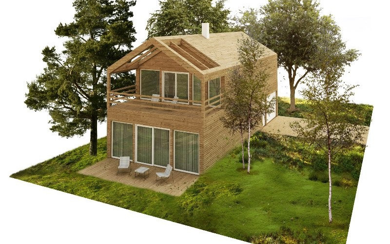 projekt-do-lesa-drevostavba-na-klic