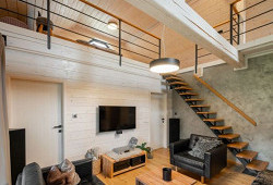 Roubenka se dvěma labradory